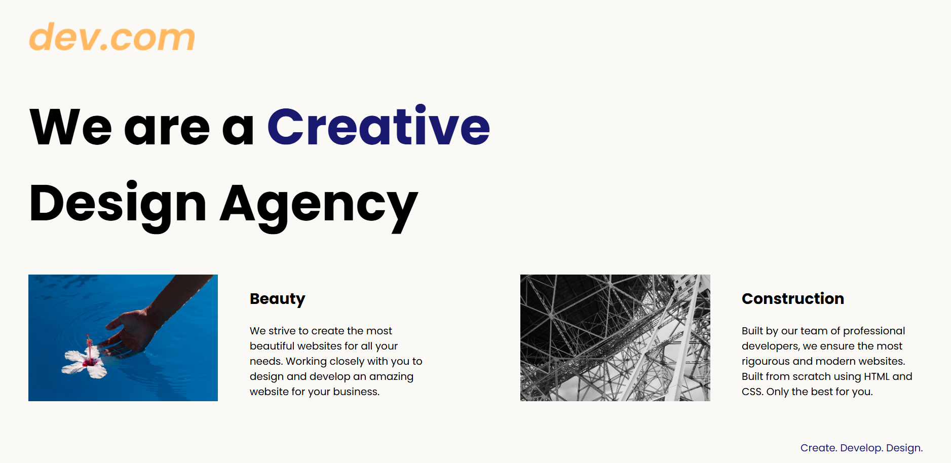preview of web agency project